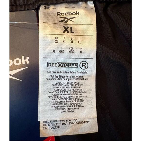 REEBOK - NWT MEN's Sz XL Classic Basketball Satin & Mesh Black Athletic Shorts - Picture 13 of 14